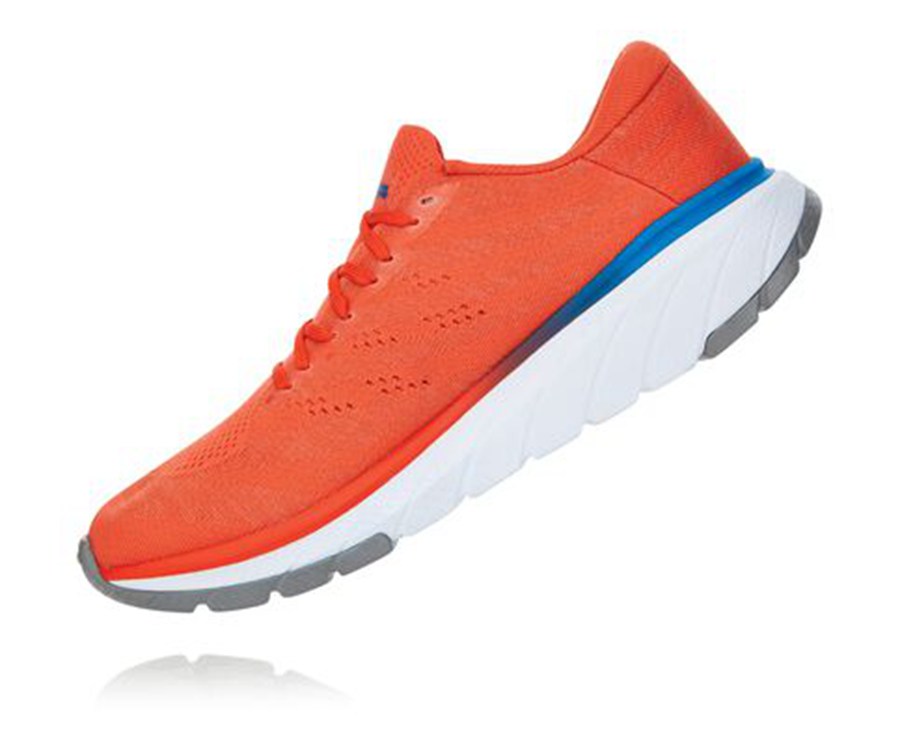 Running Shoes Mens - Hoka One One Cavu 3 - Red - AWHUYLZ-35